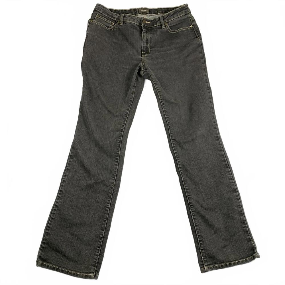 Denver Hayes Womens Size 12 x 34 Flextech Jeans Black Medium Wash